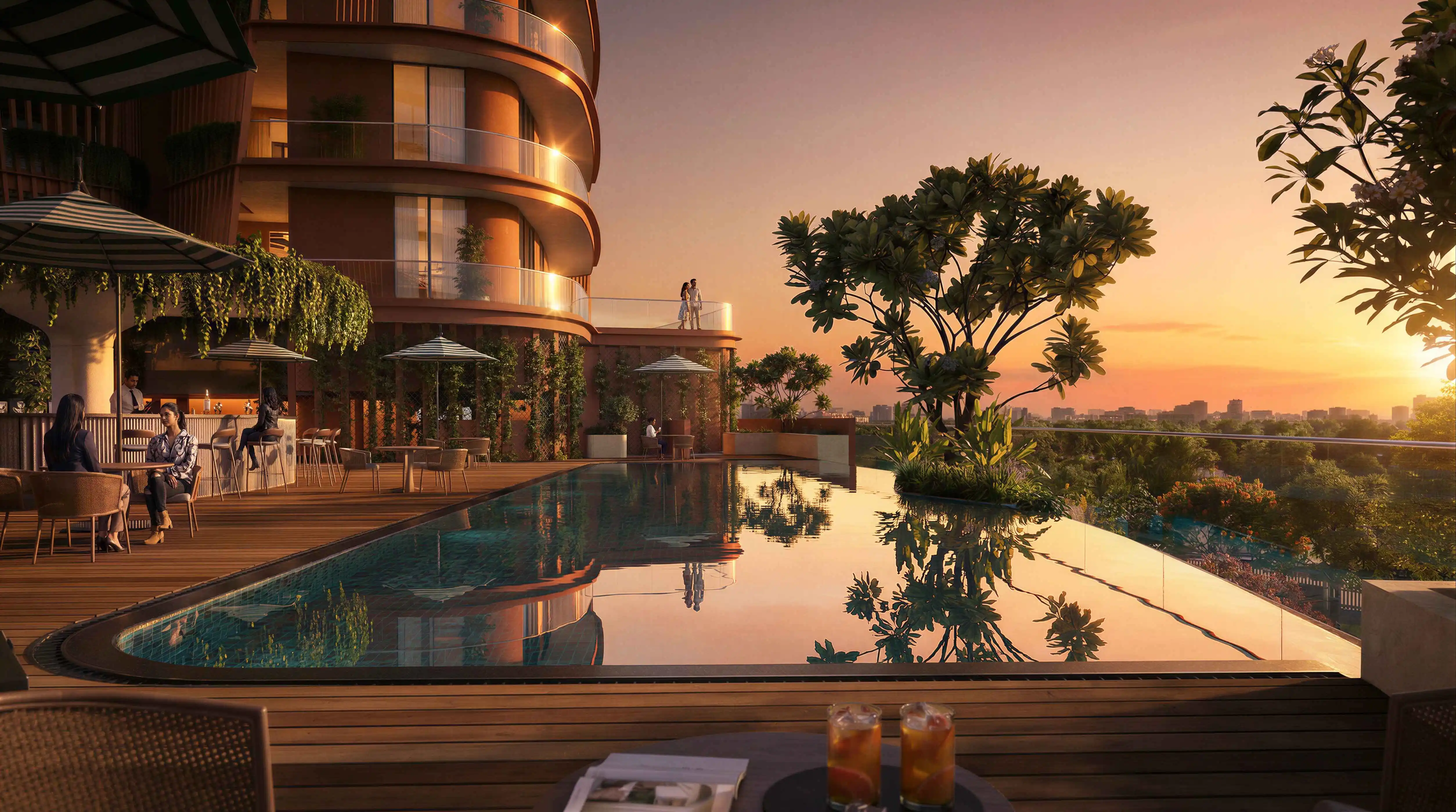 Half Olympic-size swimming pool at Eldeco Terra & Sol